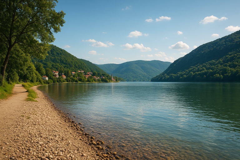 Dömös Duna-part és panoráma a Dunakanyarban